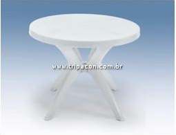mesa redonda de plástico rubi bells